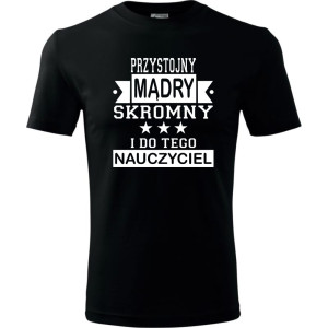 Męska koszulka - Przystojny mądry nauczyciel
