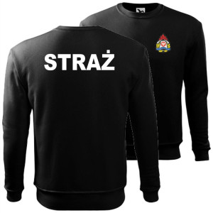 męska bluza klasyczna - logo straż 01