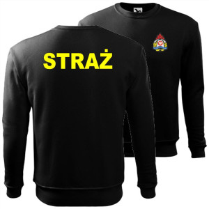 męska bluza klasyczna - logo straż 01 yel