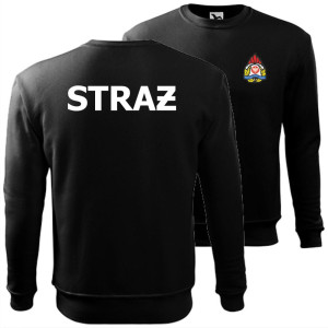 męska bluza klasyczna - logo straż 02
