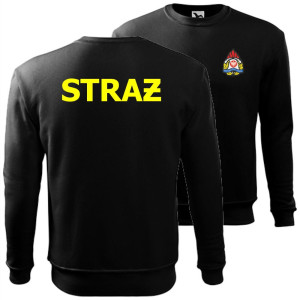 męska bluza klasyczna - logo straż 02 yel
