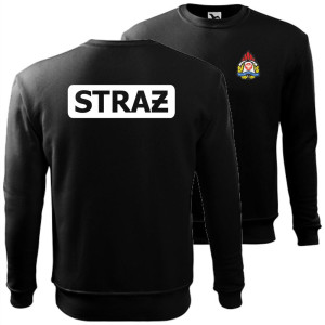 męska bluza klasyczna - logo straż 03