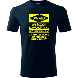 Męska koszulka - Uwaga! Wieczór kawalerski