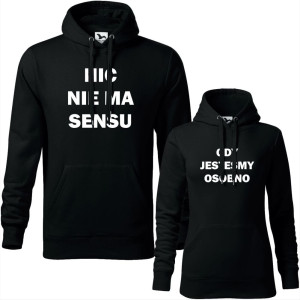 zestaw bluz z kapturem damska i męska - nic nie ma sensu gdy jesteśmy osobno