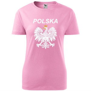 Damska koszulka taliowana - Polska 02, godło