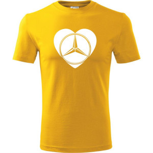 męska koszulka - mercedes love serce t-shirt motoryzacyjny dla fana samochodów