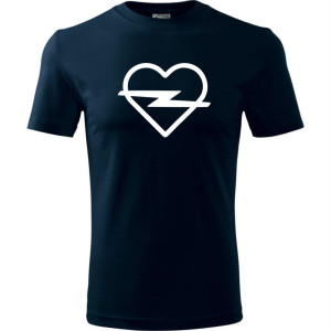 męska koszulka - opel love serce t-shirt motoryzacyjny dla fana samochodów