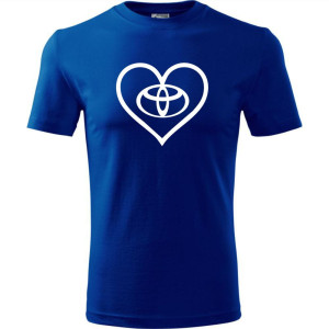 męska koszulka - toyota love serce t-shirt motoryzacyjny dla fana samochodów