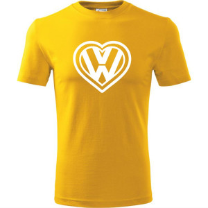 męska koszulka - volkswagen love serce t-shirt motoryzacyjny dla fana samochodów