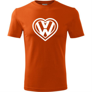 męska koszulka - volkswagen love serce t-shirt motoryzacyjny dla fana samochodów