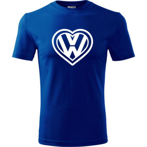 męska koszulka - volkswagen love serce t-shirt motoryzacyjny dla fana samochodów