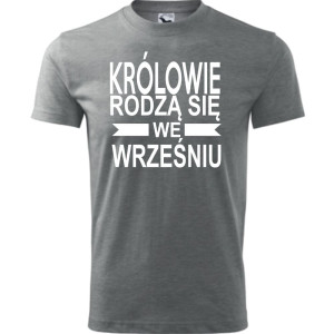 Męska koszulka - Królowie rodzą się we wrześniu 01