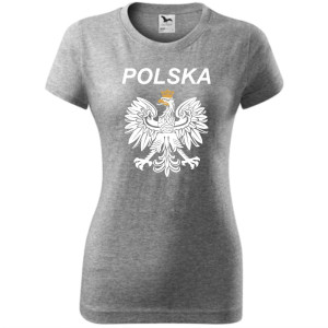 Damska koszulka taliowana - Polska 02, godło