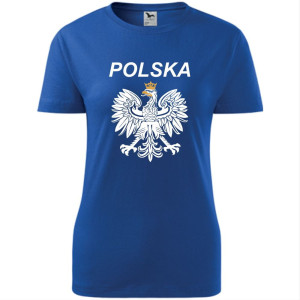 Damska koszulka taliowana - Polska 02, godło