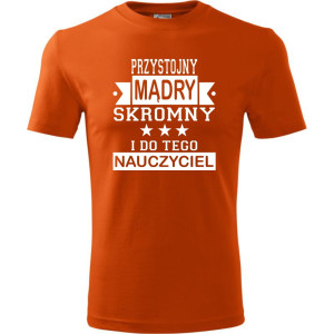 Męska koszulka - Przystojny mądry nauczyciel