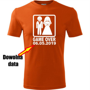 Męska koszulka - Game over + dowolna data