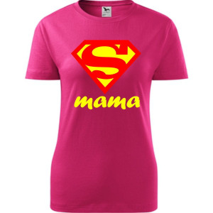 Damska koszulka taliowana - Super Mama