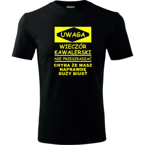 Męska koszulka - Uwaga! Wieczór kawalerski