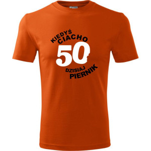 Męska koszulka - kiedyś ciacho 50 dzisiaj piernik