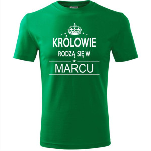Męska koszulka - Królowie rodzą się w marcu 02