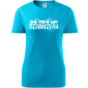 Damska koszulka taliowana - Bombowa dziewczyna