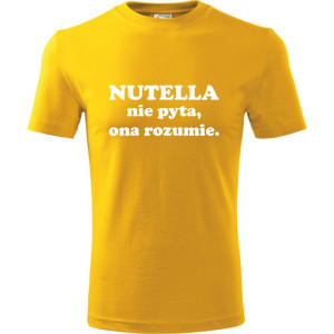 Męska koszulka - Nutella nie pyta, ona rozumie