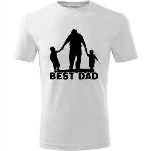 Męska koszulka - Best dad 01. Prezent dla taty na dzień ojca urodziny