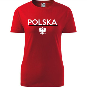Damska koszulka taliowana - Polska 01