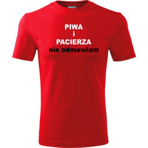 Męska koszulka - Piwa i pacierza nie odmawiam