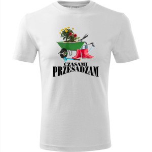 męska koszulka - czasami przesadzam, t-shirt na prezent dla działkowca