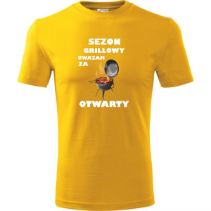 męska koszulka - sezon grillowy uważam za otwarty