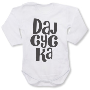 Dziecięce body z dł. rękawem - daj cycka