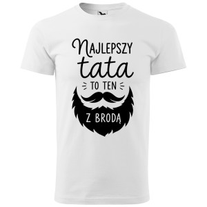męska koszulka najlepszy tata to ten z brodą