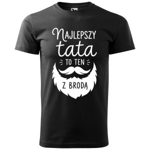 męska koszulka najlepszy tata to ten z brodą