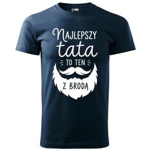męska koszulka najlepszy tata to ten z brodą