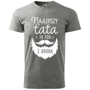 męska koszulka najlepszy tata to ten z brodą