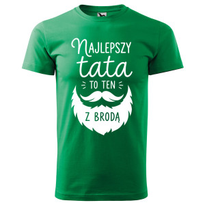 męska koszulka najlepszy tata to ten z brodą
