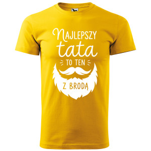 męska koszulka najlepszy tata to ten z brodą