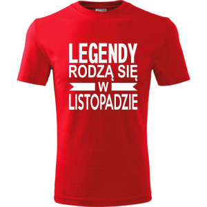 Męska koszulka - Legendy rodzą się w listopadzie