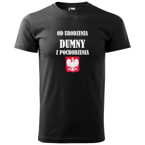 Męska koszulka patriotyczna Od urodzenia dumny z pochodzenia
