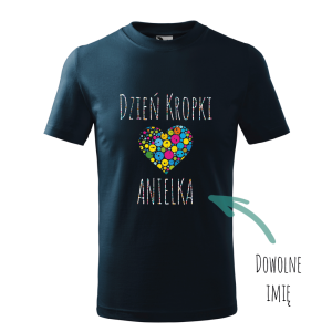 Dzień Kropki serce imię - Koszulka Dziecięca - Dzień Kropki