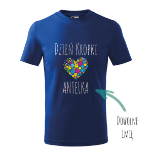 Dzień Kropki serce imię - Koszulka Dziecięca - Dzień Kropki