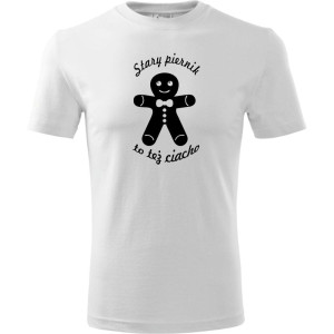 Męska koszulka - Stary piernik to też ciacho t-shirt prezent dla niego