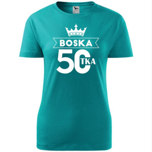 Damska koszulka - Boska 50 koszulka dla niej na urodziny boskie