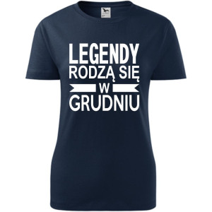 Damska koszulka taliowana - Legendy rodzą się w grudniu