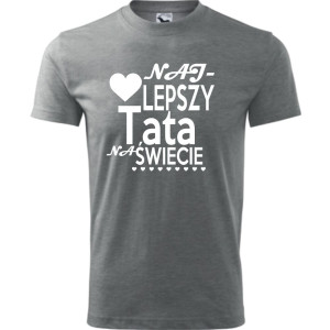 Męska koszulka - Najlepszy tata na świecie 07 - wyjątkowa koszulka t-shirt oryginalny
