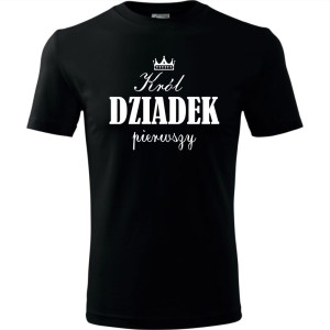 Męska koszulka - Król dziadek pierwszy