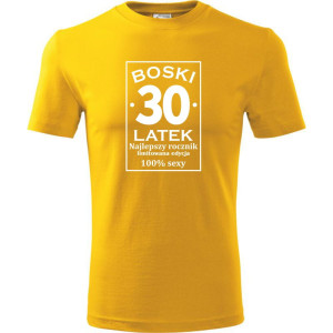 Męska koszulka - boski 30 latek urodziny na prezent