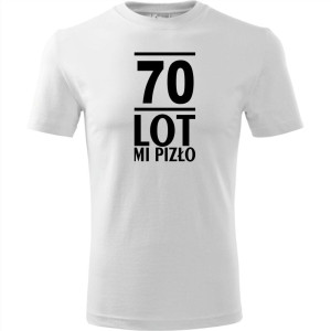 Męska koszulka - 70 lot mi pizło - na prezent urodziny