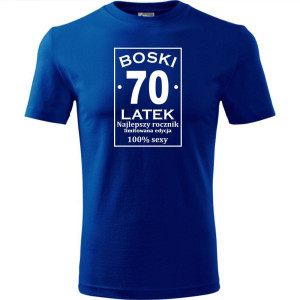 Męska koszulka - boski 70 latek